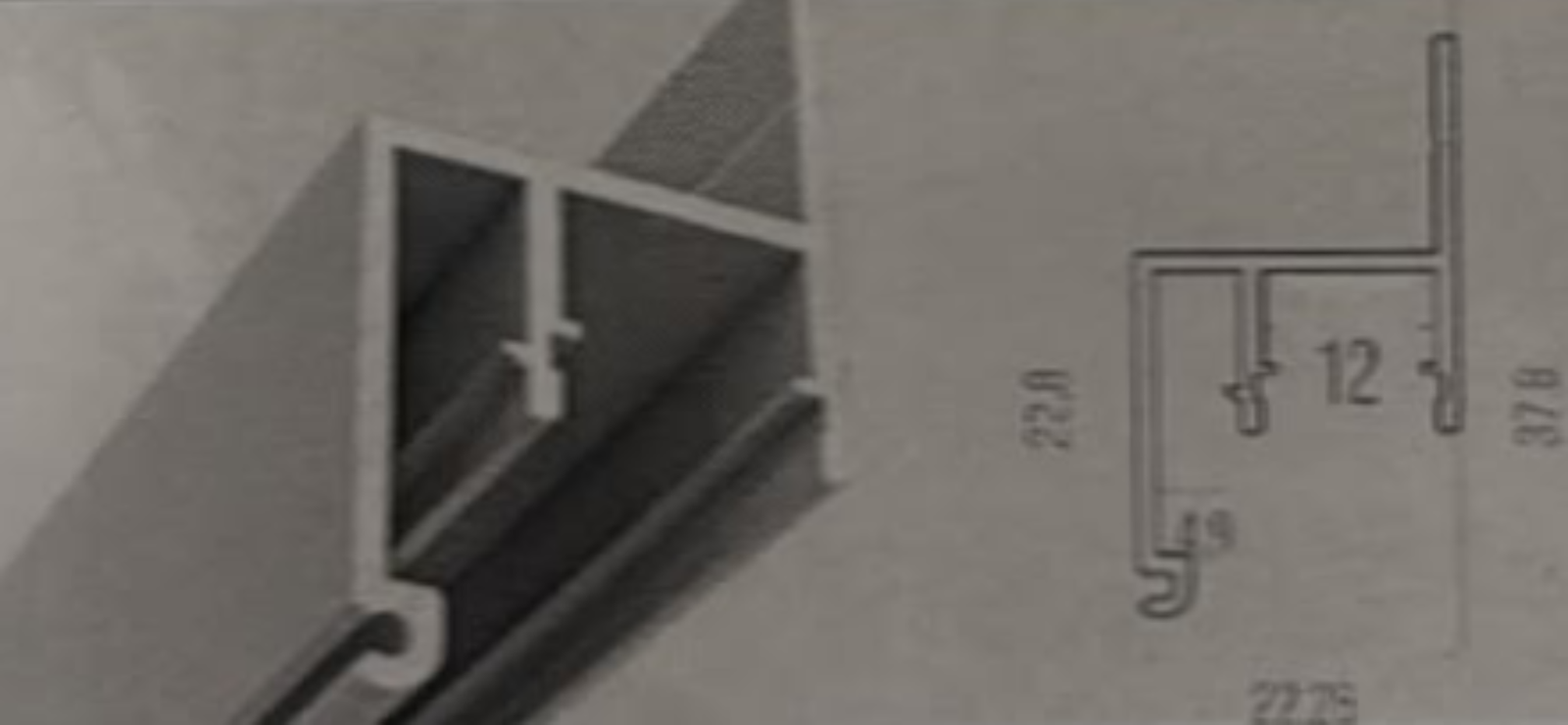 Tiefes Konturprofil mit breite 25mm